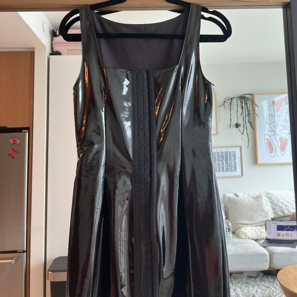 Cydnie Jordan Patent Mini Dress in Black - Picture 9 of 10